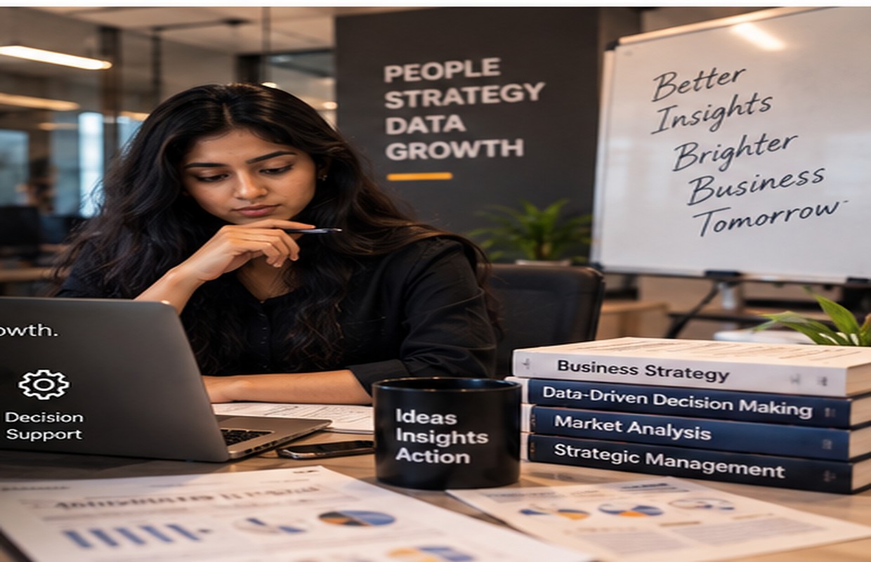 Indian learner working on practical Business Analytics skills