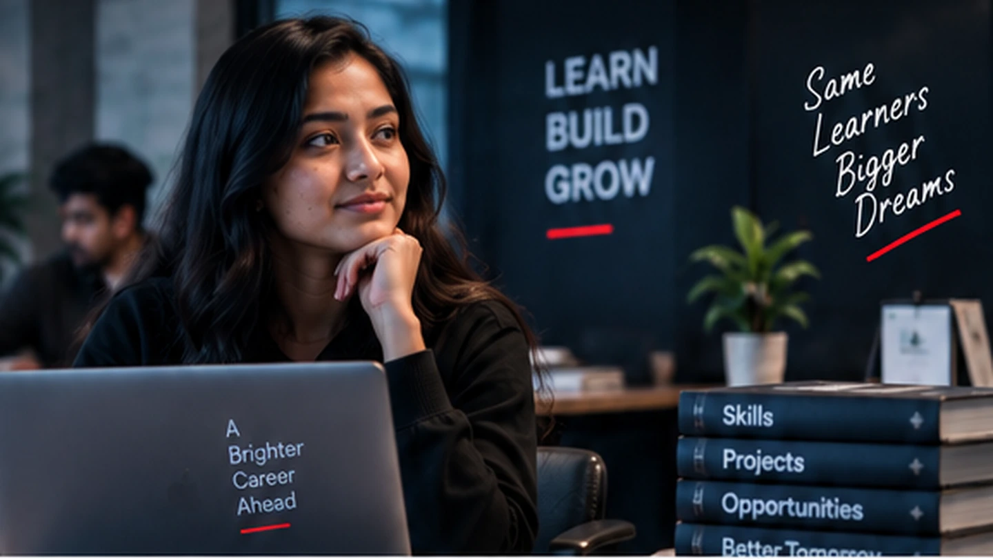 Learner building career-ready technology skills